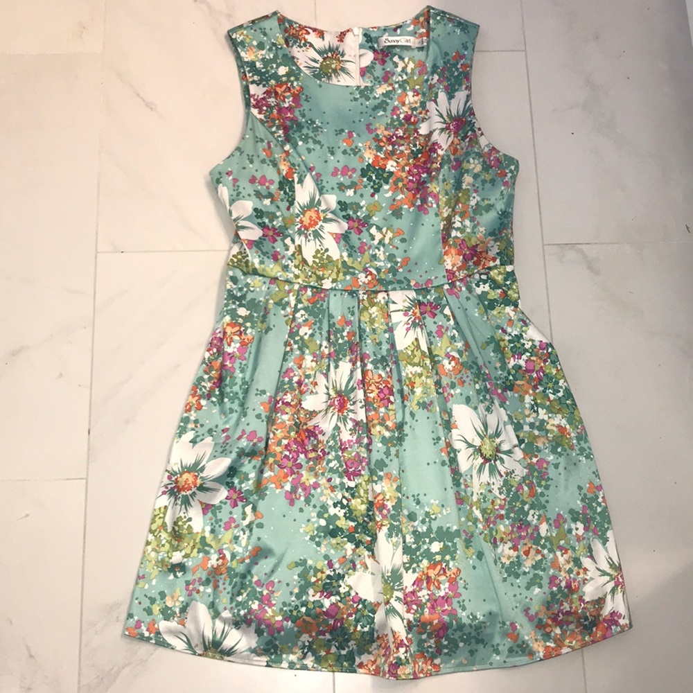 💐Juniors floral dress